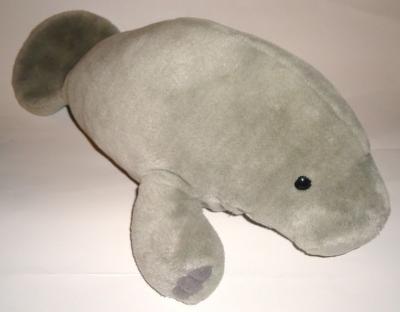 China Plush Sea World Manatee Gray Sea Cow Plush Stuffed Souvenir Animal Toy for sale