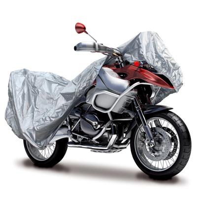 China Protect Motorcycle High Quality Waterproof Protection Sun Shade Universal 150D Polyester Fabric Cover For Motorcycle for sale