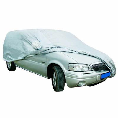 China Protect Vehicle High Quality Polyester Four Seasons Car Cover Outdoor Anti-UV Waterproof Body for sale