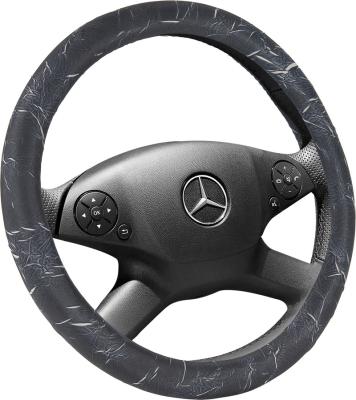 China Perfectly Fit Four Seasons GM Wholesale Multicolor Non-slip Sweat Absorbing Super Leather Car Steering Wheel Cover for sale