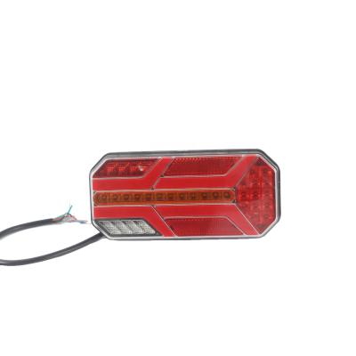 China Emark Buses Approved Multifunction 235mm Stop 9inch Tail Turn Signal Rectangular Reverse And Rear Fog Lights Vertical Mounted for sale