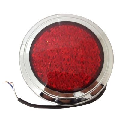 China Emark Buses Approved 122mm 5inch Round LED 21 LED Truck Fog Light Trailer Rear Lamp With Chromed Ring for sale