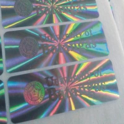 China Logo Printing Laser Holographic Vinyl Waterproof Custom Adhesive Sticker Label On Sheets for sale