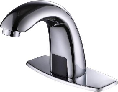 China Sense Faucets OMIDA Sensor Touchless Automatic Bathroom Sink Faucet With Hole Cover for sale