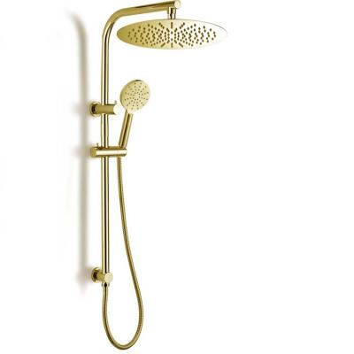 China Without Switch OMIDA Watermark Wels Luxury Gold Bathroom Shower Set Rain Shower Mixer With Hand Shower for sale