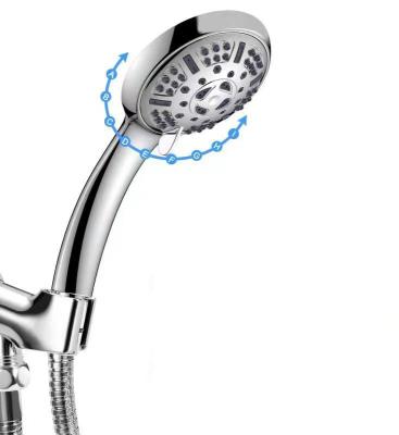 China With Diverter High Pressure Hand Held Shower Head, 9 Spray Modes Hand Held Shower Head with 60 Inch Hose (Chrome) for sale