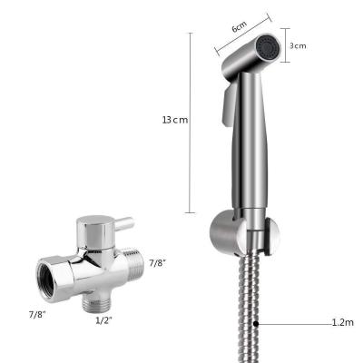 China Portable Zero Spray Freshwater Shower Holder Set 304 Stainless Steel Hand Shattaf Toilet for sale