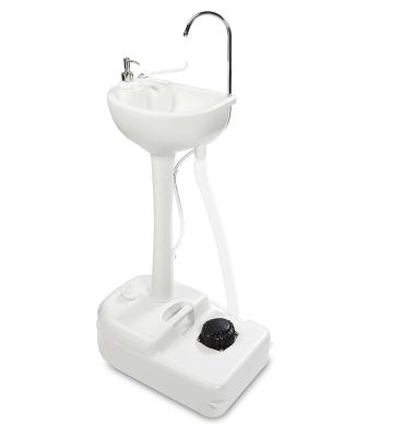 China Portable Outdoor Camping Sink Pump Faucet OMIDA Foot Folding Hand Sink with 5 Gallon (19L) Water Tank, Wheels, Soap Dispens for sale