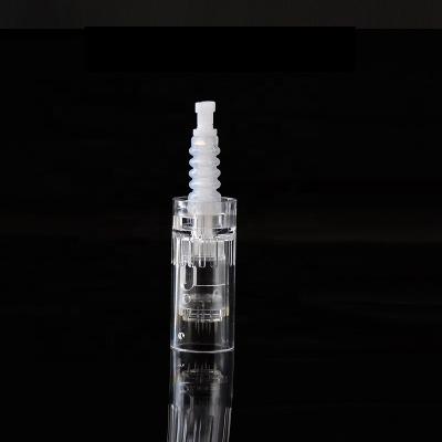 China Permanent Wholesale Microneedle White Loop Microneedling Pen Supplies Nano Round 12 Pins 1R 3R Machine Needles Face Clear Body for sale