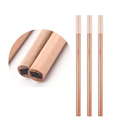 China Wooden Brow Gray Brown Black Waterproof Tattoo Wax Design PMU Microblading Pen Makeup Eyebrow Pencil Hard Refill 4 Colors Place for sale