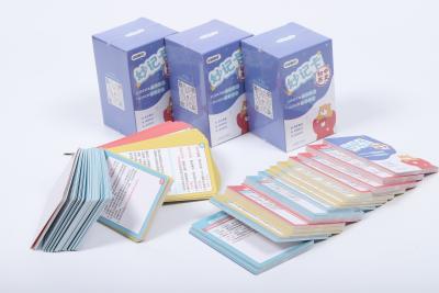 China Patterned Learning Game Cards PVC  Cards For 4 Years Old Children for sale