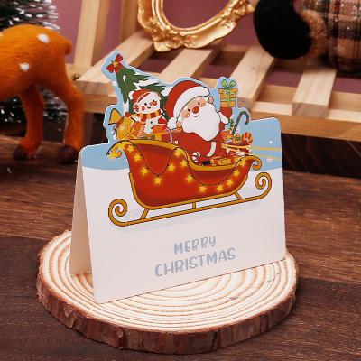 China Assorted Theme Creative Santa Greeting Cards Paper for sale