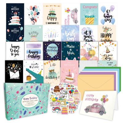 China 15 Pack Colorful Blank Greeting Cards With Envelopes for sale