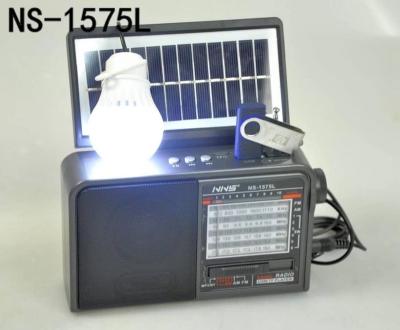 China 8 Function 8 Light NNS-1575L LED Portable Multi Band Backup Solar Powered Radio With Led Light Radio for sale