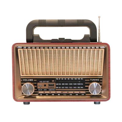 China Real retro NS-2071BT PORTABLE wooden multi band rechargeable radio with wireless link, usb, mp3 player for sale