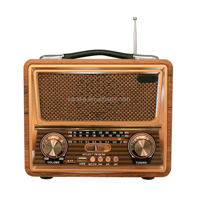 China Vintage RS-2055 PORTABLE true multi band high quality wooden radio with blueteeth, usb, mp3 player and lamp slot r-2055bt for sale