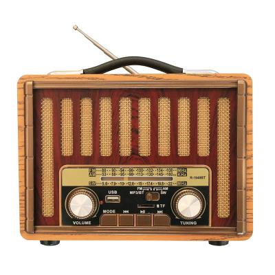 China Retro R-1949BT PORTABLE vintage band rechargeable multi radio with wireless link mp3 player and lamp slot speaker for sale