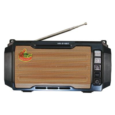 China Manufacture PORTABLE hot sale mini S -16BT radio with speaker which player music with torch light solar panel for sale