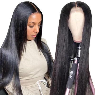 China Wholesale Transparent Natural Color Hd Human Hair Lace Front Wigs Brazilian Remy Hair Wigs Straight Human Hair Wigs For Black Women for sale