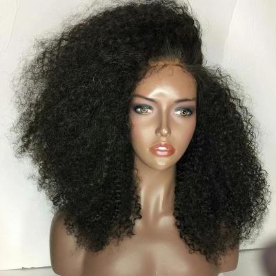 China Wholesale Afro Kinky Curly Tangle Human Hair Glueless Afro Kinky Free Natural Curly Wigs For Black Women With Baby Hair for sale