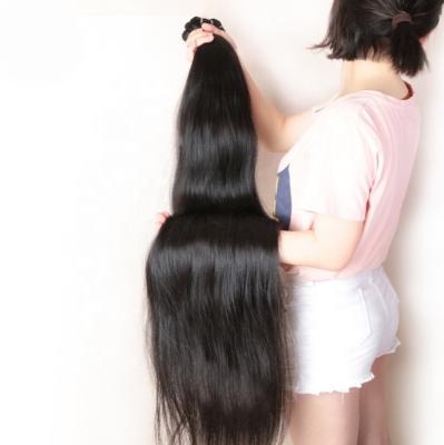 China Silky Straight Wave 32 Raw Indian Straight Hair Weave 34 36 38 40 Wholesale Bundles, 100% Peruvian Hair Extensions, Bundles Long Natural Hair for sale