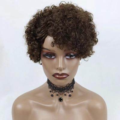 China Promotion Silky Straight Wave Lace Front Brazilian Bundle Pixie Cut Bob Human Hair Wig for sale