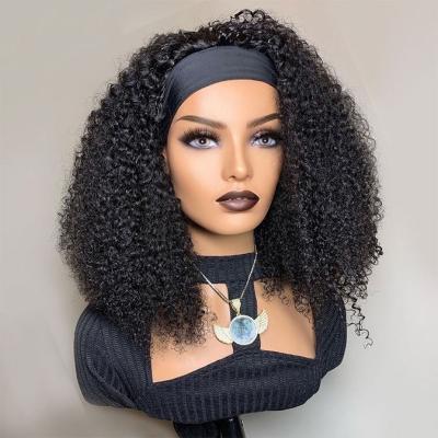 China Jerry Curl Bang Full Lace Fringe Hair Band African Kinky Curly Wig The New Listing Front Wig Short Wine Red for sale