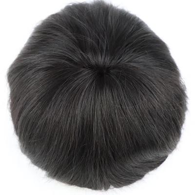 China Invisible Hairline Mens Virgin Hair Toupee Lace AUS Mens AUSTRAL Middle Indian Straight Hair Replacement Hairpiece In Stock for sale