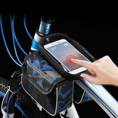 China Water Make Front Waterproof Bicycle Stand Mount Mobile Phone Touch Screen Bag Beam Bike Tube Warmer Mount Recycling Bag Mountain Front Waterproof for sale