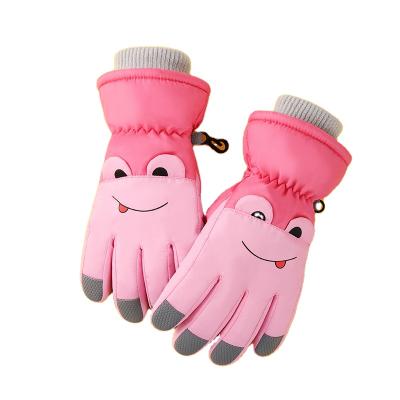 China Cartoon Hot Nifty Children Lightweight Ski Gloves Anti-skid Heating Gloves for sale