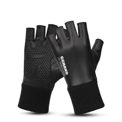 China Wear Resistant Comfortable High Density Suede Lined Soft PU Leather Gloves Men Windproof Gloves for sale