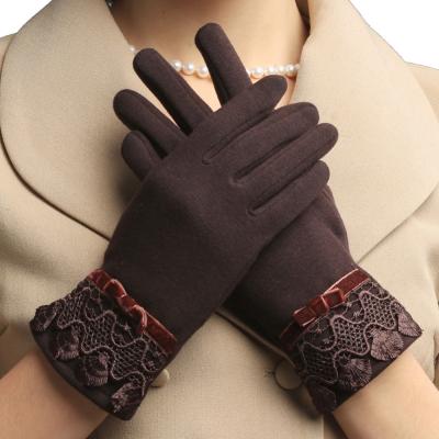 China Hot Cheap Lace Smartphone Bicycle Winter Gloves Women for sale