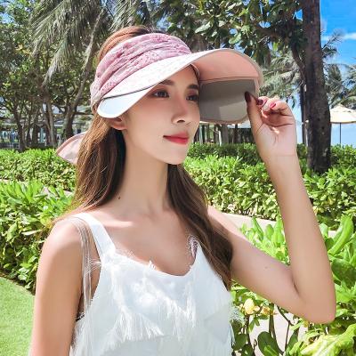 China Breathable Beach Hat Summer Sunshade Sunshade Hat Anti-UV Ladies Empty Top Hat for sale