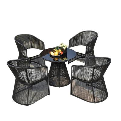 China Outdoor wicker chair outdoor furniture garden set plastic resin chair and table rattan patio furniture for sale