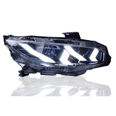 China Full PP+PC Dynamic LED Start Animation DRL Headlight Assembly For Honda Civic 2016-2020 Head Lamp Head Light Plug And Play for sale