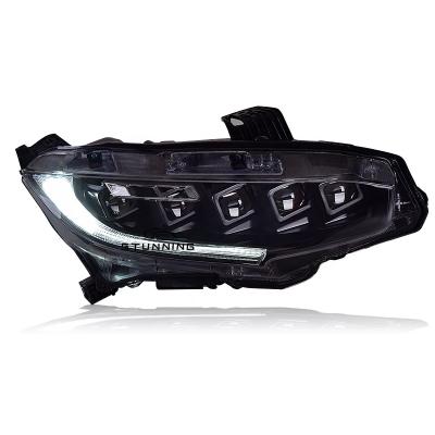 China Full LED Dynamic PP+PC Headlight Assembly For Honda Civic 10 Head Light Plug And Play 10th Head Lamp 2016-2020 for sale