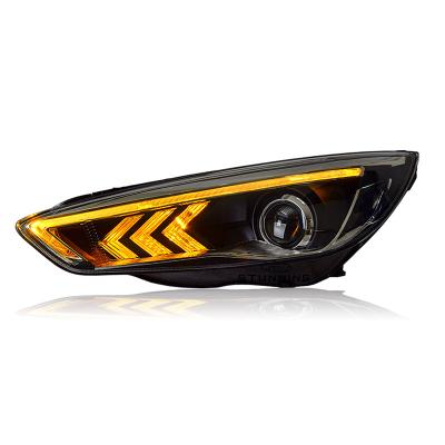 China PP+PC LED DRL mustang style headlight headlight for FORD FOCUS 2015 HID xenon head lamp head light 2016 2017 through 2018 for sale