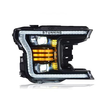 China PP+PC Full LED Rise Headlamp Headlamp Assembly For Ford F150 F-150 F 150 Head Lamp Light Plug And Play 2018 2019 2020 for sale