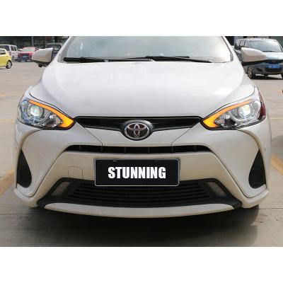 China PP+PC Dual Rise LED DRL Demon Eye Optical Lens Headlight Headlamp for toyota yaris 2017 Head Lamp 2018 2019 2020 2021 head light for sale