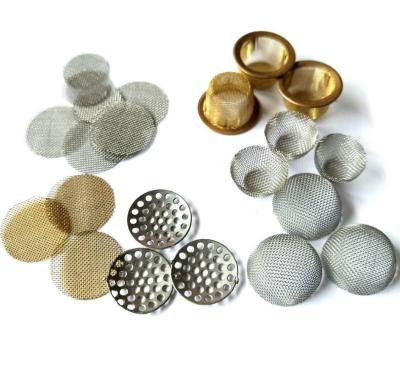 China Stainless Steel Mesh Bowl Shape Metal Smoking Pipes Brass Titanium Filter Screen Easily Cleaned for sale