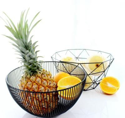 China Tidy Home Product Living Room Fruit Hanging Basket/Metal European Fruit Basket Kitchen Basket Storage Box Storage for sale