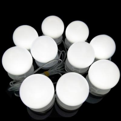 China LED Vanity Makeup Mirror Light Bulbs Kit Hollywood Style Vanity Makeup Mirror Bulbs Kit For Dressing Table Mirror Power Supply Socket Led Bulbs String for sale