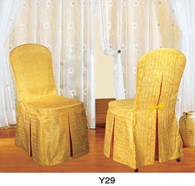 China Foshan Factory large wholesale hot sale Yellow spandex chair cloth (Y-29) for sale