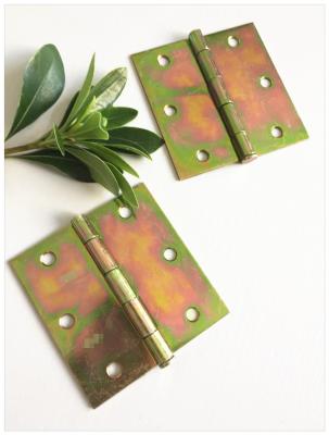 China Yellow Zinc Heavy Duty Door Hinges , Metal Door Hinges Metal Material for sale