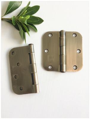 China Round Corner Exterior Door Hinges Security Antique Copper 3.0mm Thickness for sale