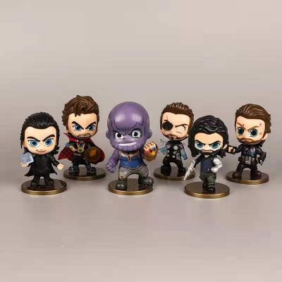 China Cartoon toy 6pcs/set version qcustom resin anime action number toys vinyl legends iron venom PVC figure for sale