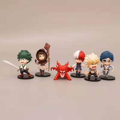 China 6PCS/SET Cartoon Toy My Hero Academia Cosplay Collectible Model Toy Anime PVC Figures 10cm Action Number Dolls for sale