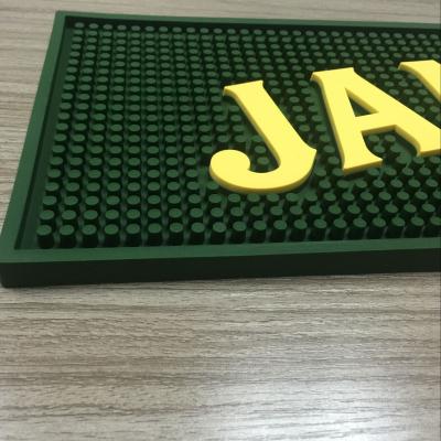 China Viable Custom Design Soft PVC Bar Rail Barber Mat Products Mat Drinking Bar Mat for sale