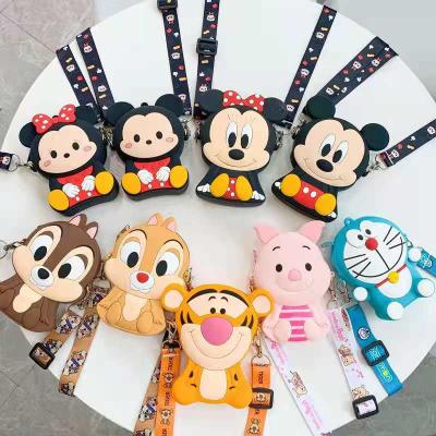 China Lovely Fashion Silicone Coin Purse Kids Girls Minnie Mickey Pig Coin Purse for sale