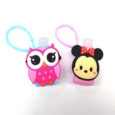 China Custom Europe Cardboard Diy Silicone Rubber Hand Sanitizer Bottle Holder For Backpack for sale